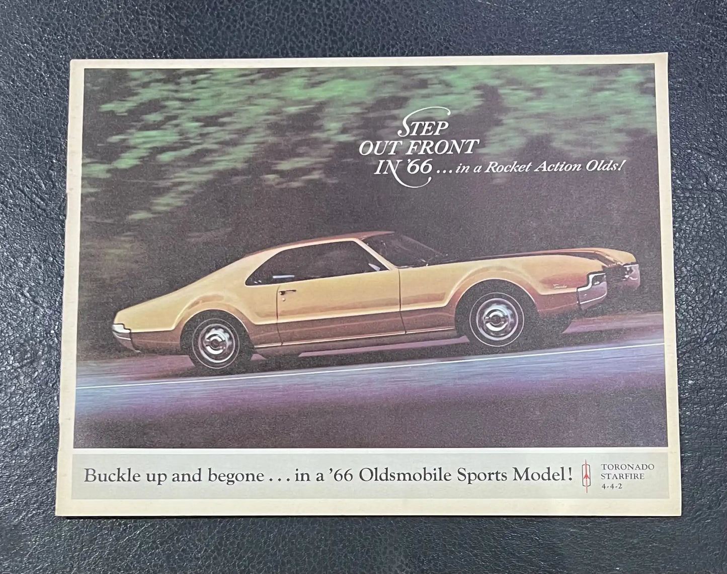 1966 Original Oldsmobile Sports Model Tornado Starfire 442 Brochure Relic has been safely stored away for decades and is in very good new old stock condition