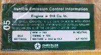MOPAR 1970 318 2V MT Emissions Decal Plymouth Dodge Chrysler Restoration Relic has been stored for decades and measures approximately 2 inches x 4 inches