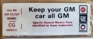 Chevrolet 1978 350 High Performance AC Decal Camaro Chevelle Corvette KYC GM Restoration Relic has been stored away safely for decades and measures 1.5 inch x 4 inch