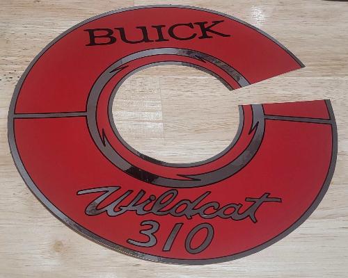 Buick 1964-66 Wildcat 310 Air Cleaner Decal 7 inch New Old Stock EXC Item Relic has been safely stored away for decades and measures approximately 7 inch circle
