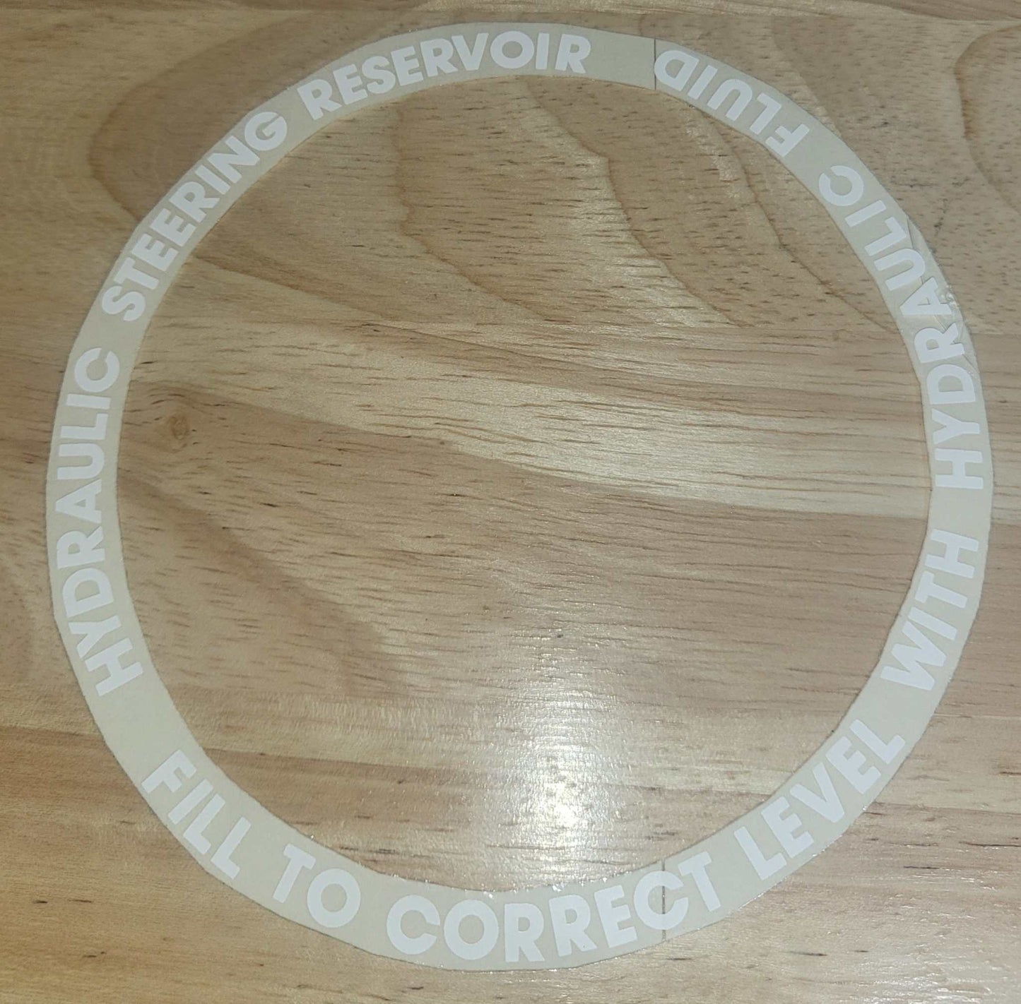 Buick 1952-54 Power Steering Pump Lid Decal New Old Stock Restoration Relic has been safely stored away for decades and measures approximately 5 inch circle ring