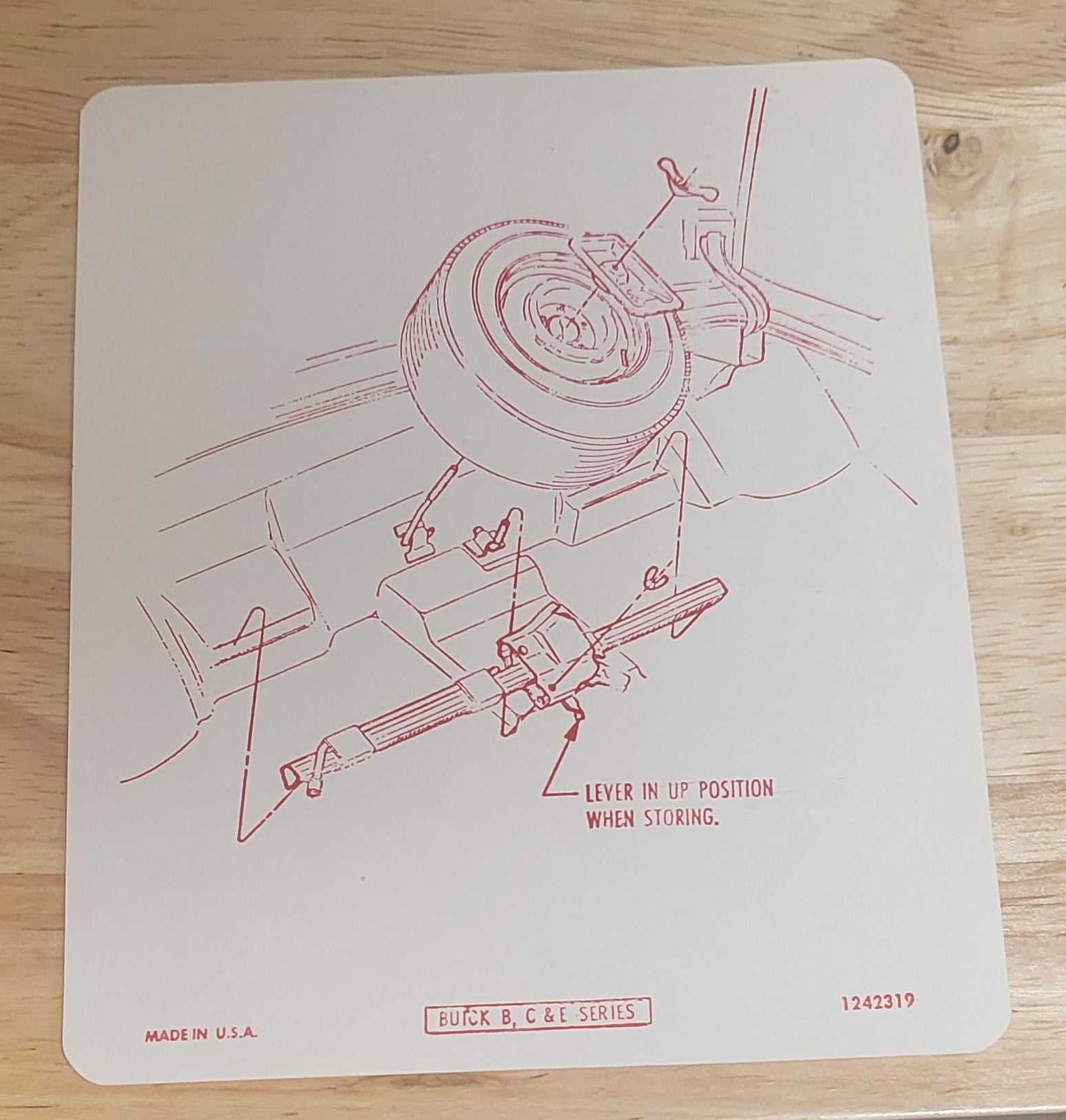 Buick 1973 Electra LeSabre Century Tire Stowage Regular Wheels Decal Restoration Relic has been safely stored away for decades and measures approximately 4 inch
