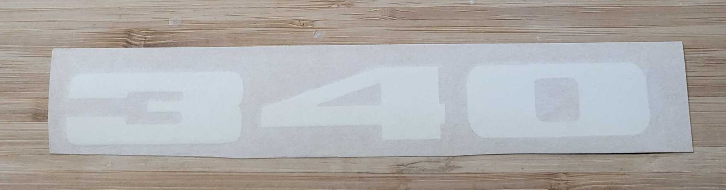 Plymouth 1971-72 GTX Road Runner 340 White Fender Decal NOS EXC Restoration Relic has been safely stored away with care for decades measures approximately 1 inch x 7