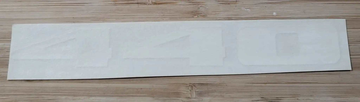 Plymouth 1971-72 GTX Road Runner 440 White Fender Decal NOS EXC Restoration Relic has been safely stored away with care for decades measures approximately 1 inch x