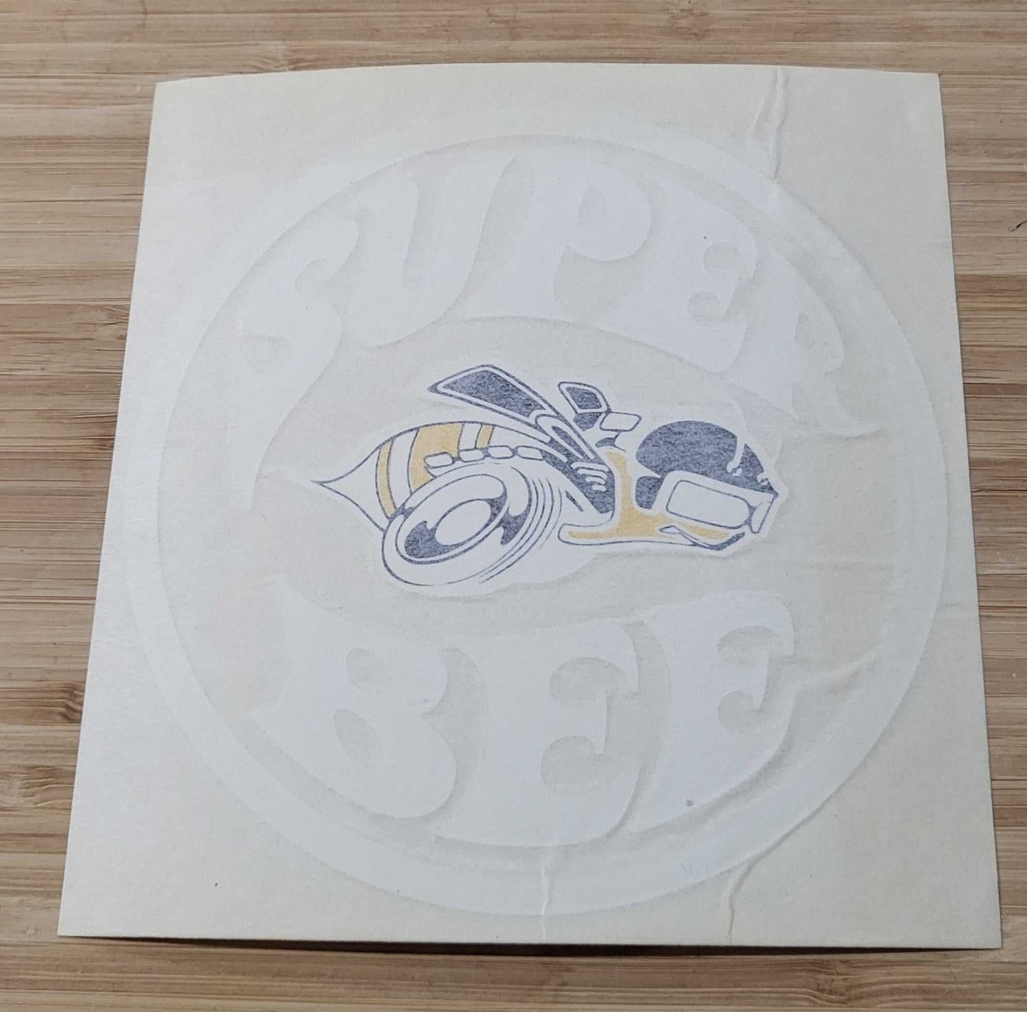 Dodge 1968-70 Super Bee White RH Quarter Panel Decal NOS Restoration EXC Condition Relic has been safely stored away with care for decades measures approximately 6.2