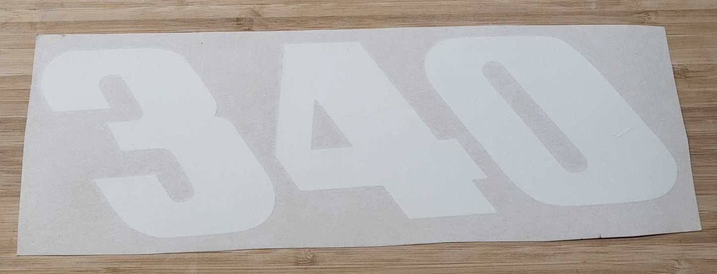 Plymouth 1972-73 Duster 340 RH White Quarter Panel Decal Restoration NOS Relic has been safely stored away with care for decades measures approximately 4 inch x 13 in