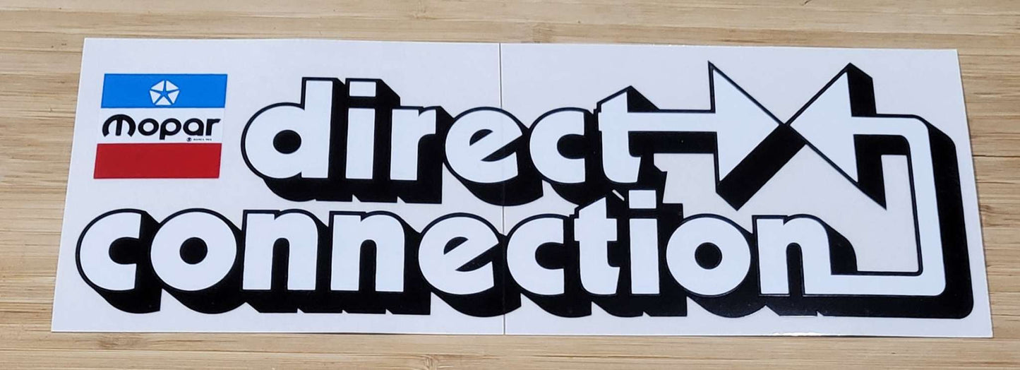 Chrysler Mopar Direct Connection Decal Bumper Sticker NOS EX Condition relic has been stored away safely for decades and measures approximately 4 inches x 11 inches