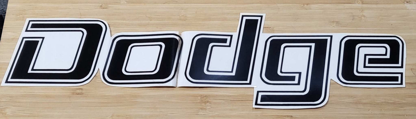 Dodge 1977-84 Truck 17 Inch Black Tailgate Decal Restoration Condition NOS EXC Relic has been stored safely away for decades and measures approximately 3.5 inches