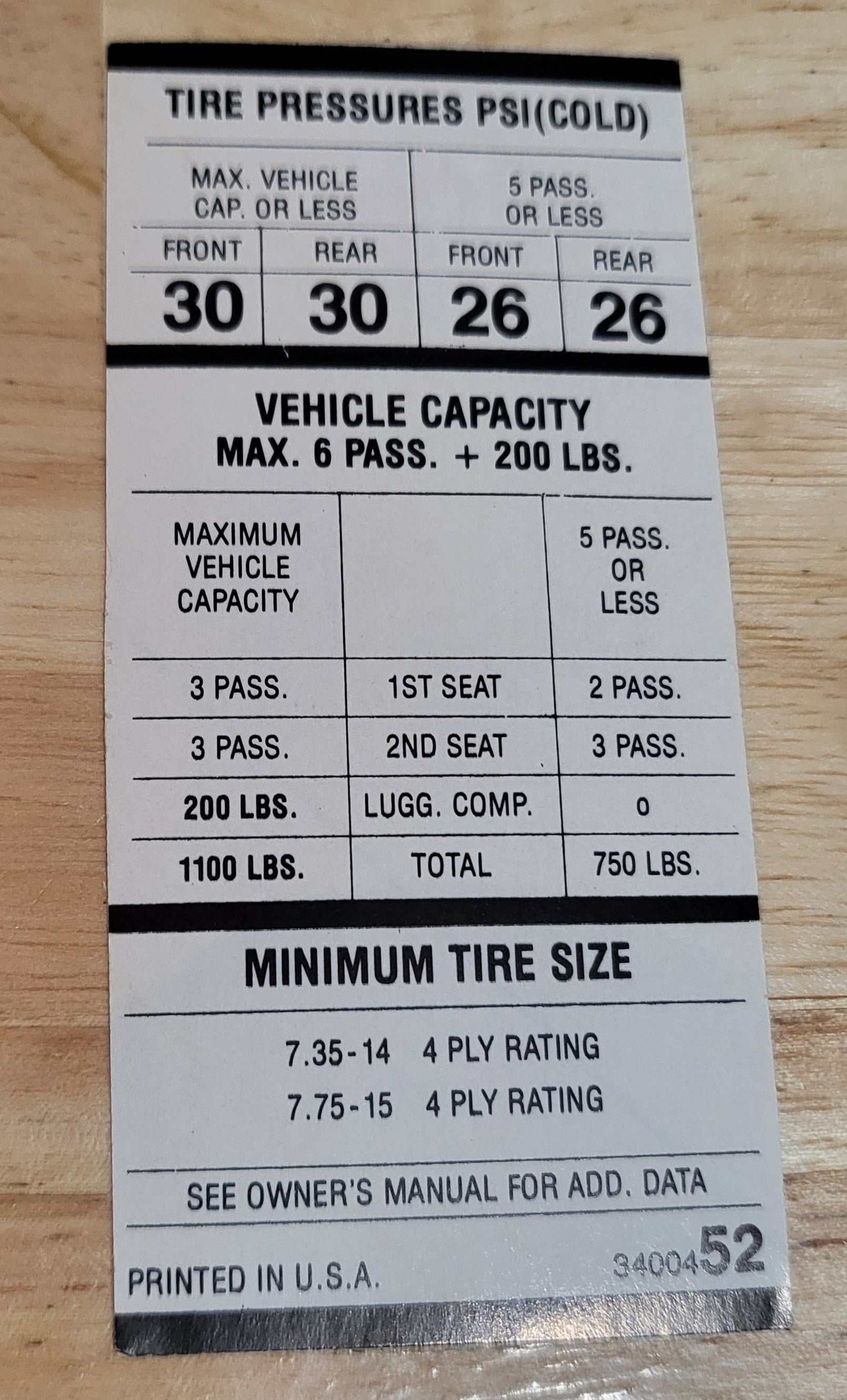 Dodge Charger Coronet 1969 Plymouth Belvedere Tire Pressure Decal NOS Restoration EXC Relic has been safely stored away for decades and measures approximately 1 in x