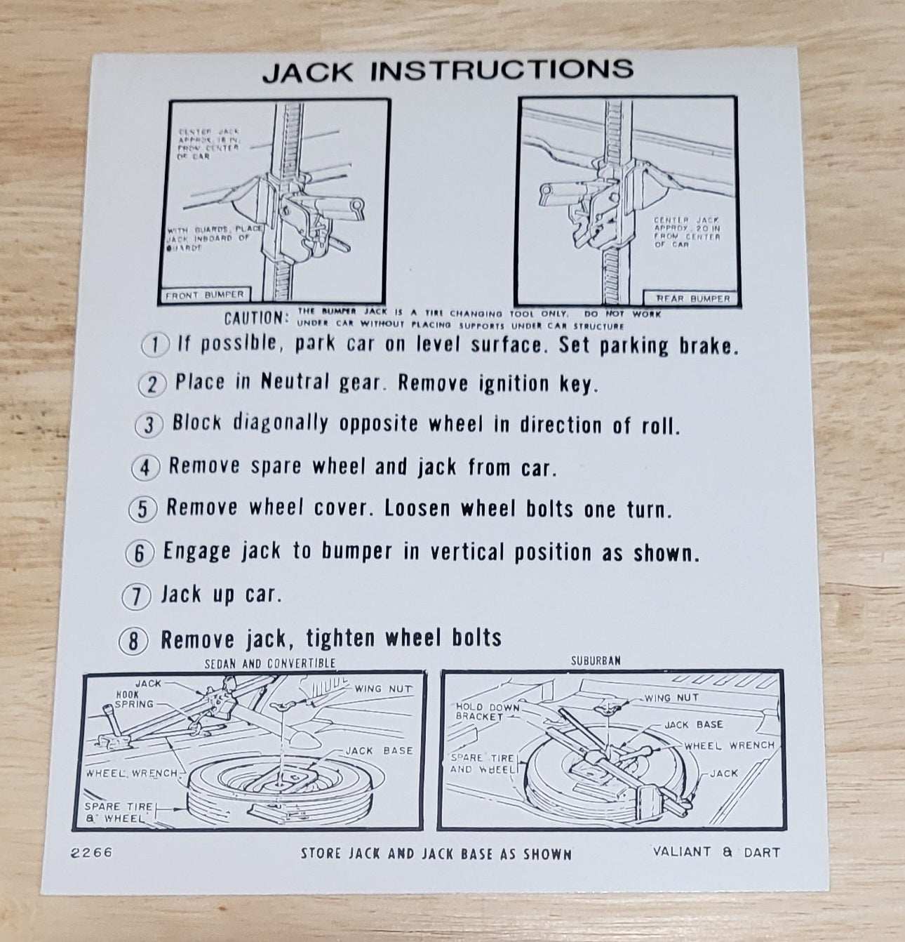 Dodge Dart 1963-64 Plymouth Valiant Jack Instructions Decal Restoration NOS EXC Relic has been safely stored away for decades and measures approximately 5 inch x 6.7