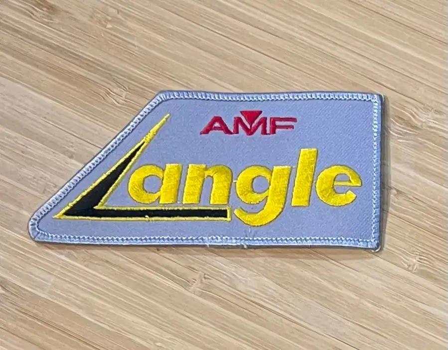 AMF ANGLE Gray Bowling Ball Patch Sport New Old Stock EXC Teams League Relic has been safely stored away safely for decades and measures approximately a 3 inches x 5 in