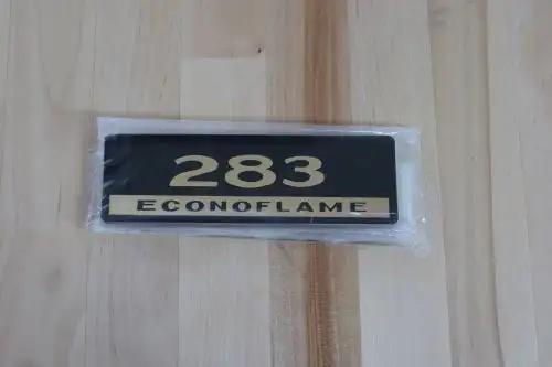 283 ECONOFLAME DECAL Pontiac Chevy VALVE COVER 1960's RARE AUTO PARTS NOS The relic has been stored for decades and measures 1.5 inches in width x 5 inches in length
