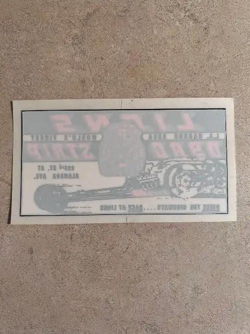 Lions Drag Strip LA Harbor Area Decal
