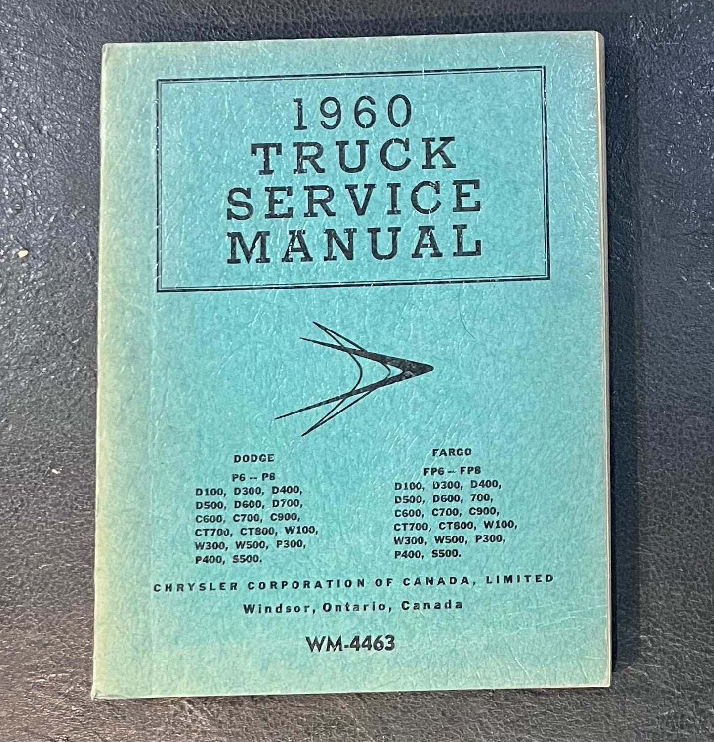 Dodge Fargo Trucks 1960 Vintage Service Manual Various Models WM 4463 Relic has been stored away safely for decades and various Dodge and Fargo models listed on book