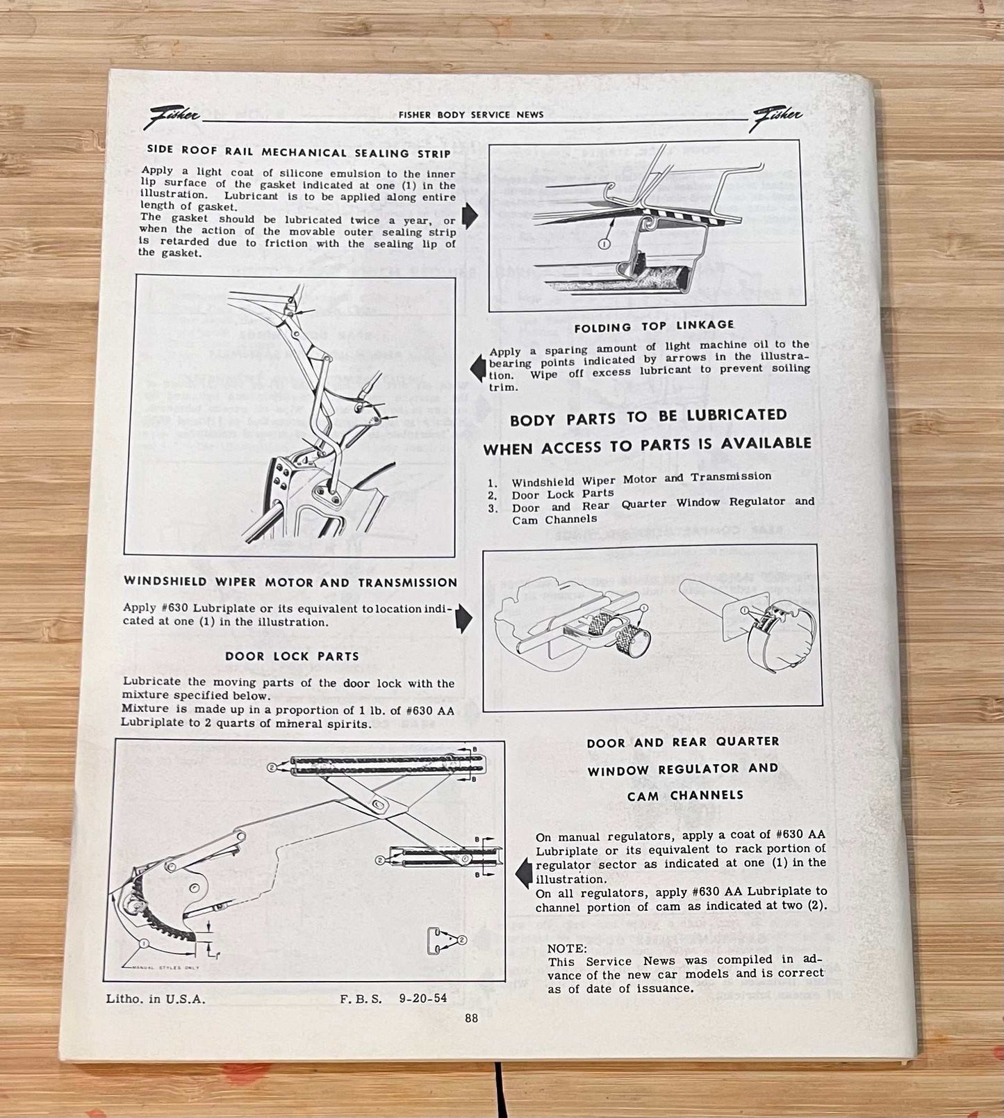 Body By Fisher 1955 Chevrolet Body Information Manual