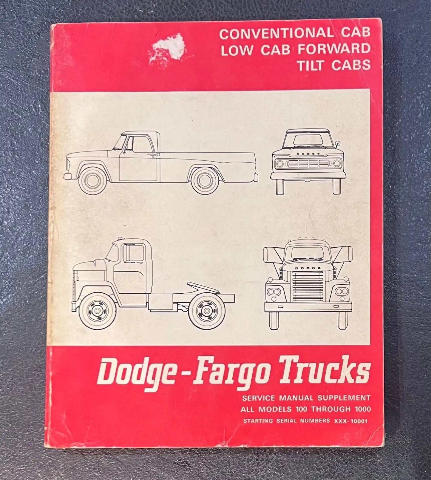 Dodge Fargo Trucks Vintage Service Manual Supplement All Models 1967 Relic has been stored away safely for decades and for serial numbers of last 5 digits 10001 or