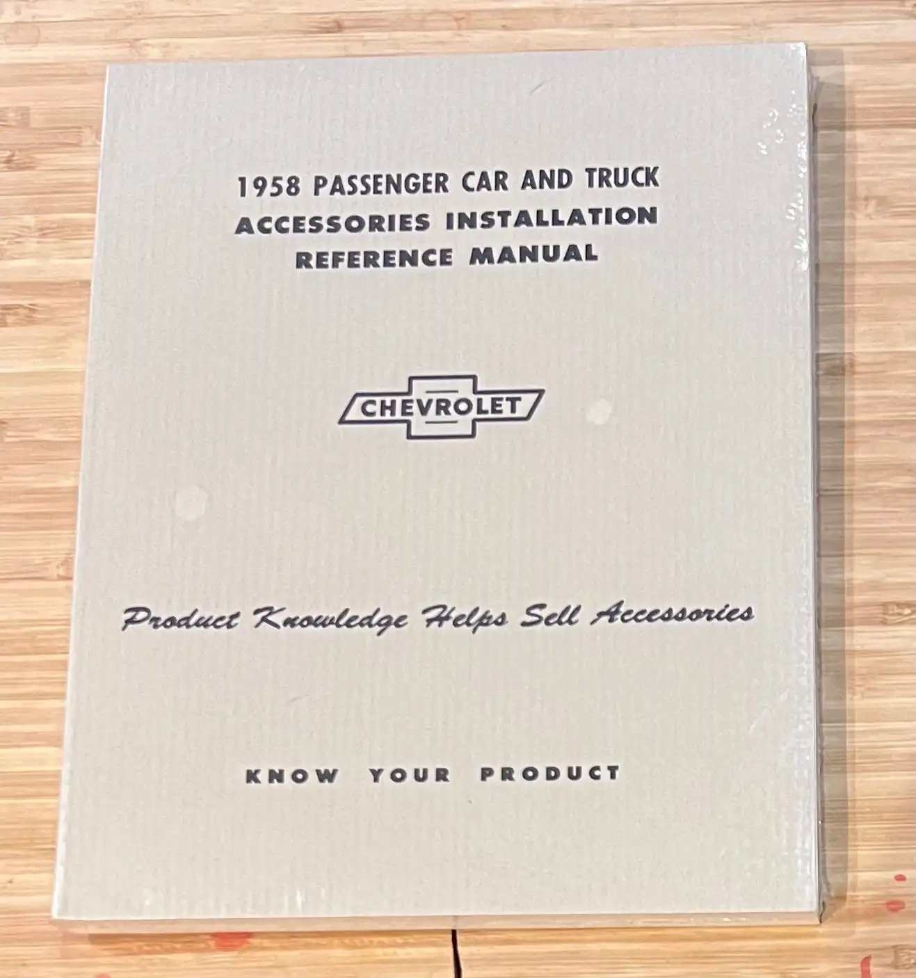 Chevrolet 1958 Passenger Car and Truck Accessories Reference Manual Restoration Relic has been store safely away for decades and loaded with original information