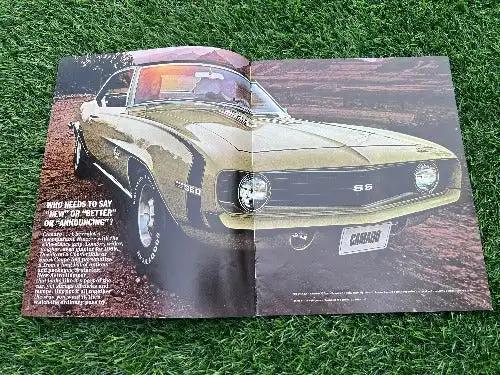 1969 CAMARO SS ORIGINAL BROCHURE CHEVROLET MINT VINTAGE N.O.S. Item. 13 COLORFUL DETAILED PAGES ON THE 1969 CAMARO SS. ORIGINAL SALES BROCHURE, VINTAGE NEW OLD STOCK