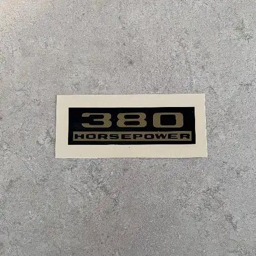 Pair 380 Horsepower Water Decals Valve Cover