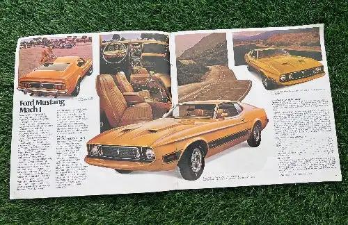 1973 FORD MUSTANG SALES BROCHURE ORIGINAL VINTAGE NOSFORD MUSTANG '73 ORIGINAL BROCHURE VINTAGE MINT NEW OLD STOCK. 17 PAGES FRONT TO BACK OF DETAILED A MUST OWNER