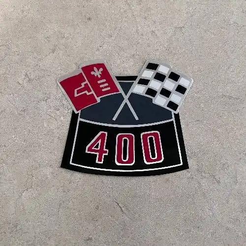 400 Horsepower Cross Flag Decal Air Cleaner