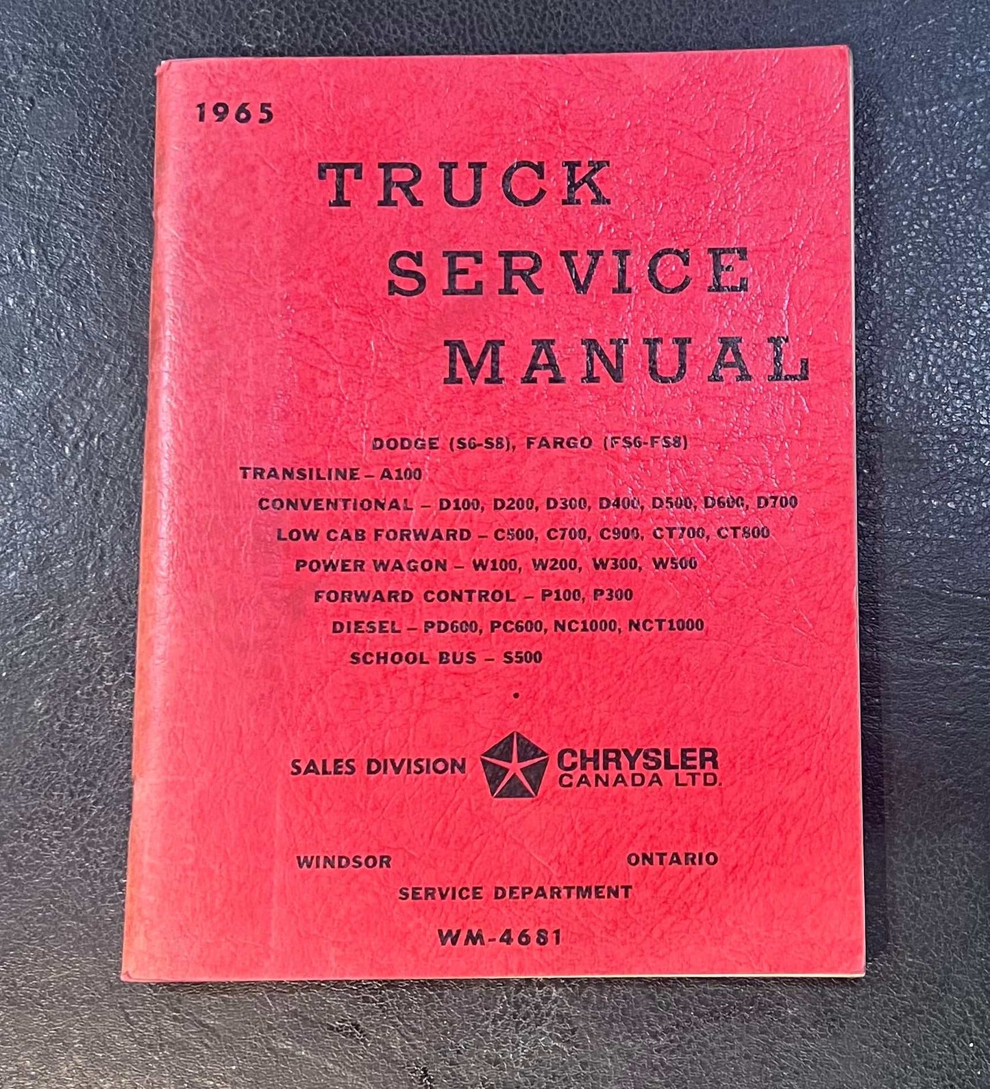 Dodge Fargo Trucks 1965 Vintage Service Manual Various Models WM 4681 Relic has been stored away safely for decades and various Dodge and Fargo models listed on book