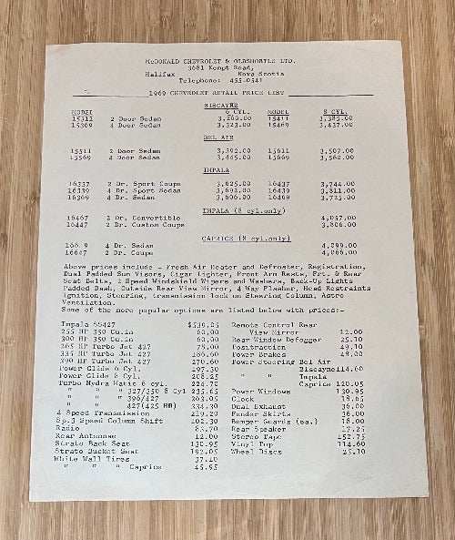 1969 Chevrolet Highlight Brochure