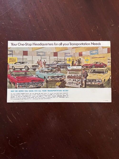 1968 Camaro Custom Feature Accessories Brochure
