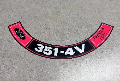 Ford Mustang 351 4V Premium Fuel Decal