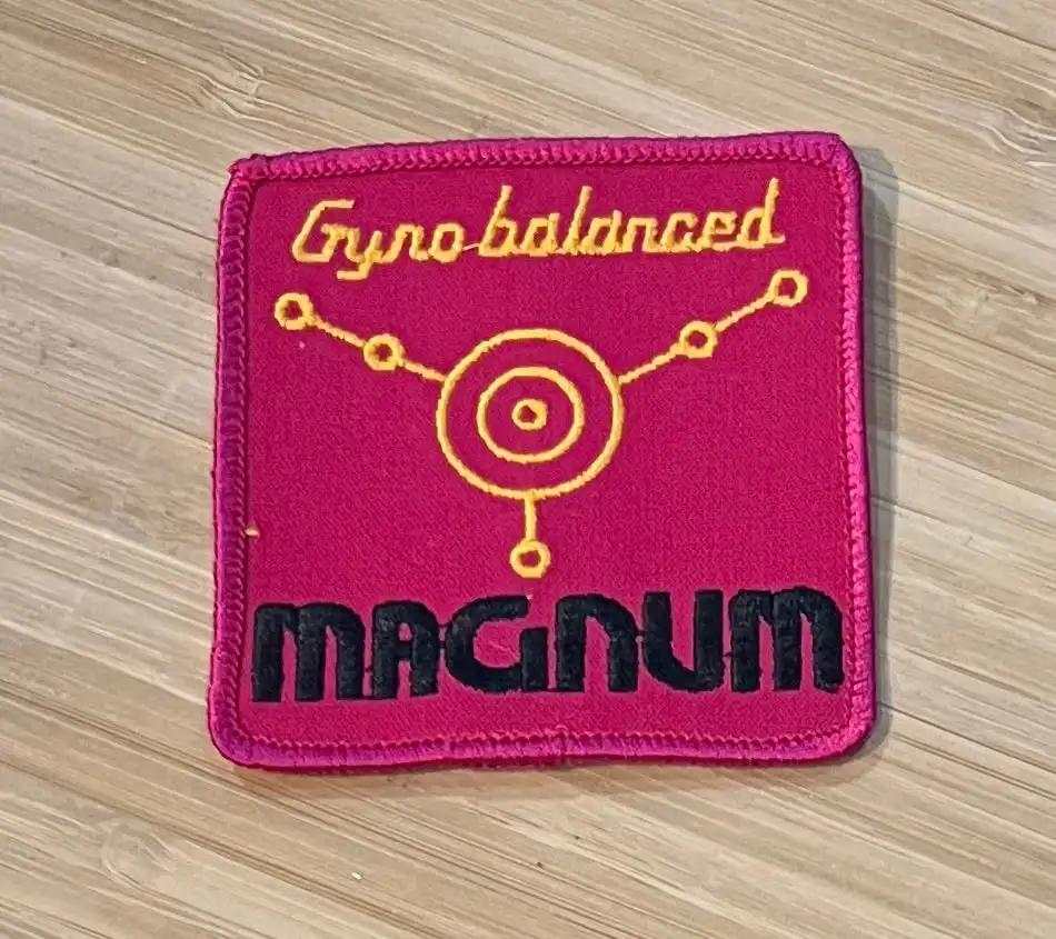 Ebonite GYRO Balanced Magnum Pink Bowling Ball Patch Sport NOS Teams League Relic has been safely stored away safely for decades and measures approximately a 3 inches square