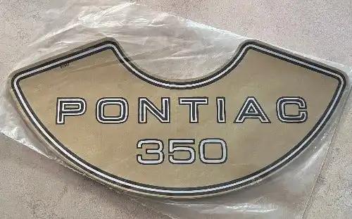 1970 Pontiac 350 Air Cleaner Gold Metallic Decal