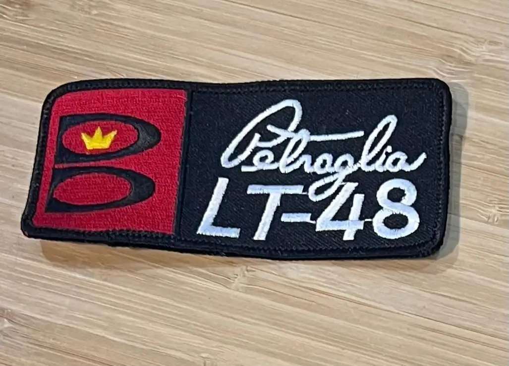 BRUNSWICK Petraglia LT 48 Bowling Ball Patch Sport NOS Teams League Relic has been safely stored away safely for decades and measures approximately a 2 inches x 4.5 in