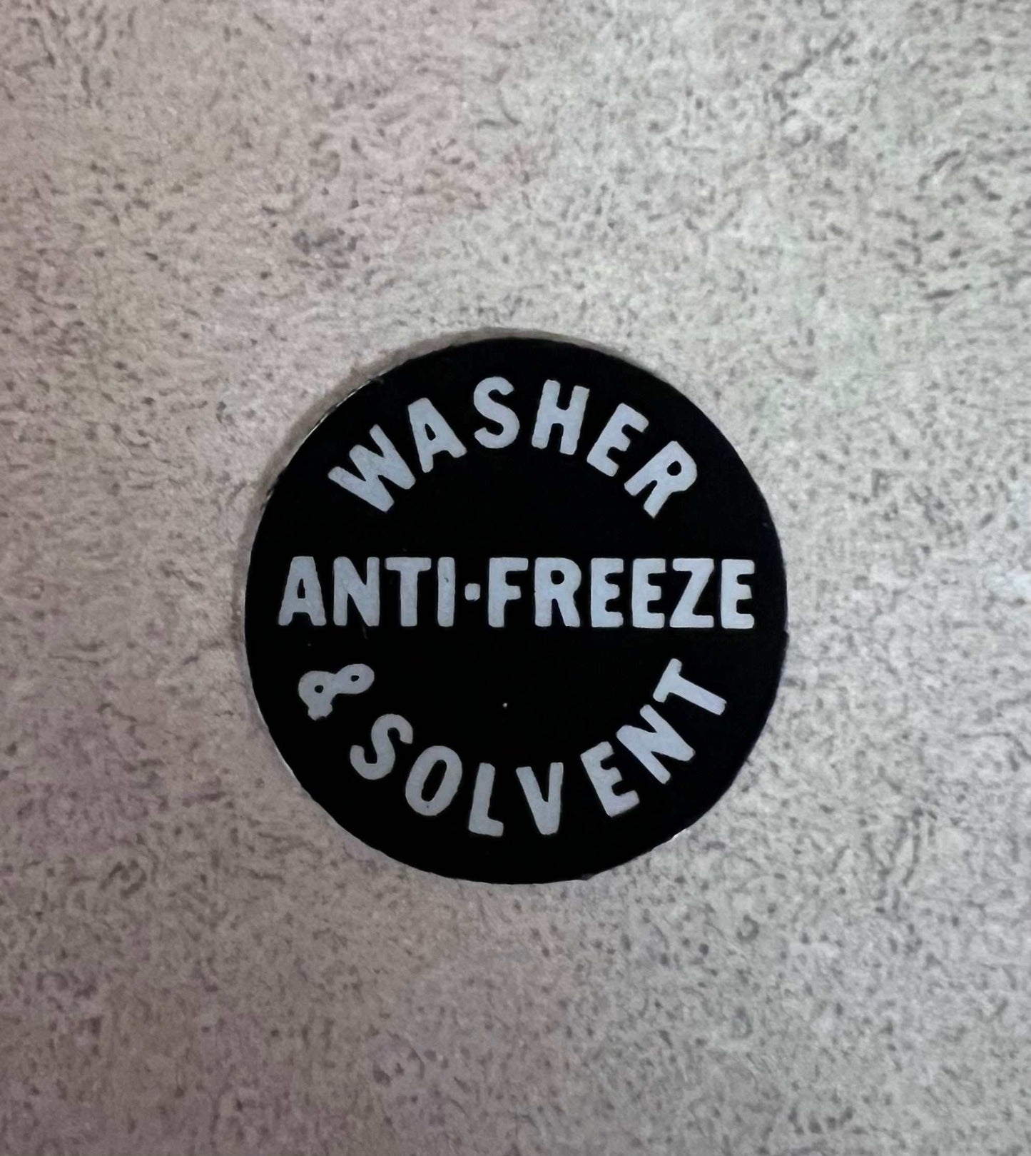 Cadillac 1961-66 Windshield Washer Bottle Cap Decal Restoration EXC Condition NOS Relic has been safely stored away for decades and measures approximately a 1 inch