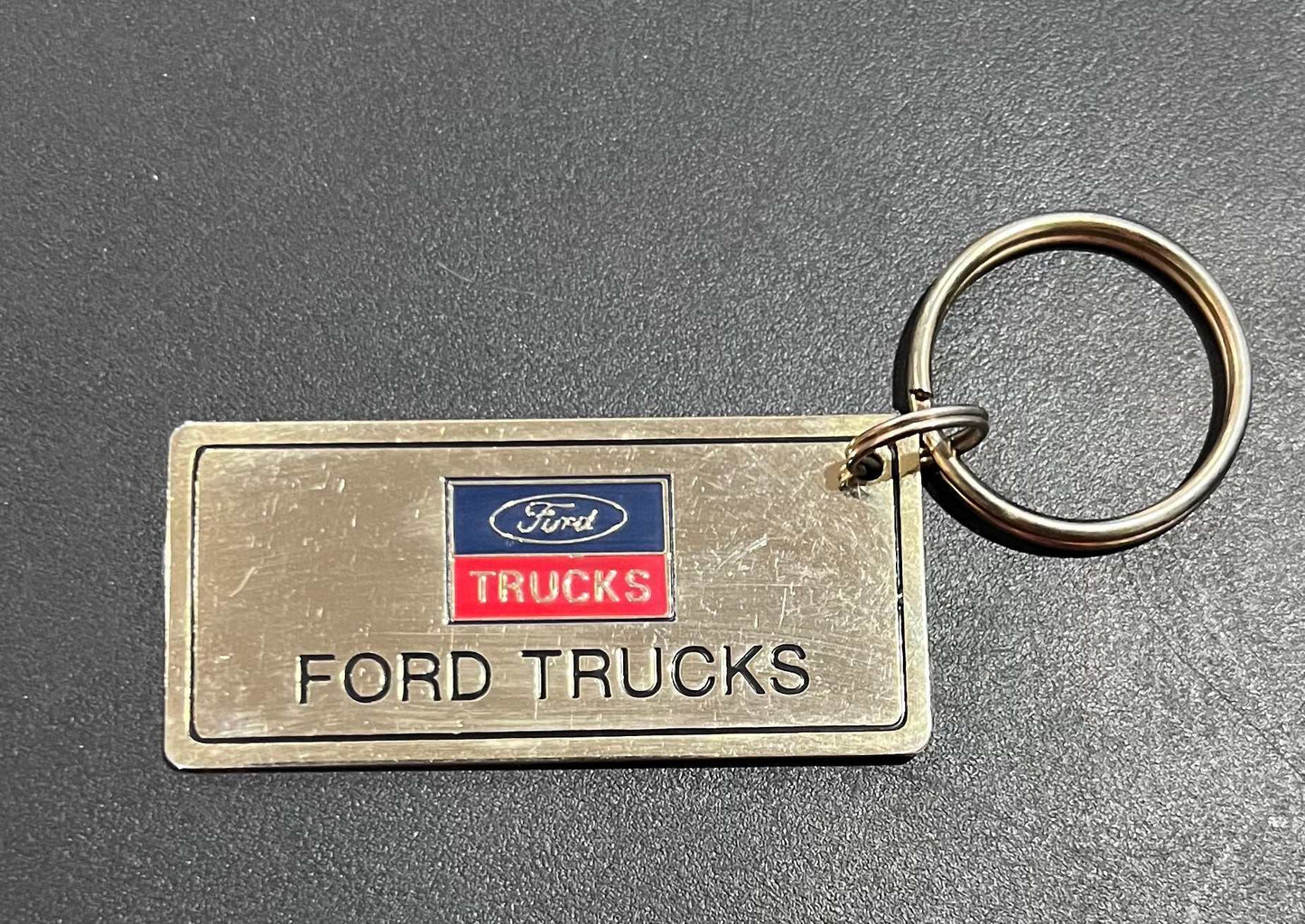 Ford Trucks Logo Gold Plated Metal Keychain with Engravable Backside NOS Relic has been store safely away for decades and shows some wear but vintage from the 1980s