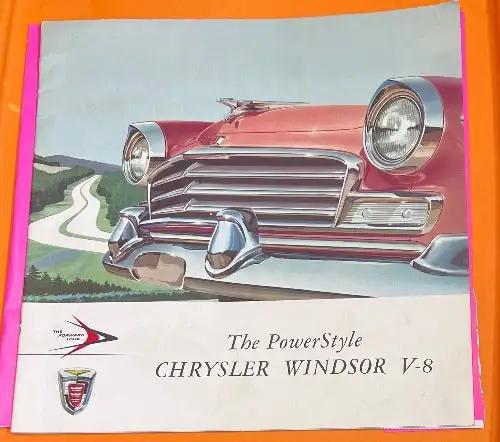 Chrysler Windsor V8 Brochure 1956 The Power Style Vintage Original NOS Power Style The Forward Look Americas most smartly different car for 1956 a great collectible for the Chrysler owner