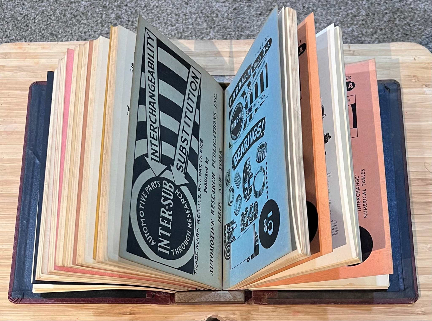 Inter Sub Ford and L M Original Hard Cover 10 Booklet Set Automotive Research Publication Inc Relic has been store safely away for decades and loaded with original