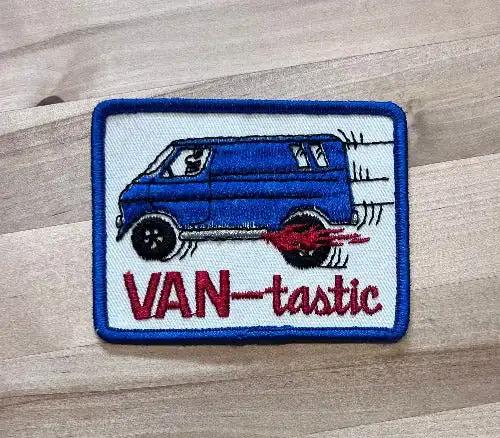 Van tastic Flaming Wheels Vintage Patch