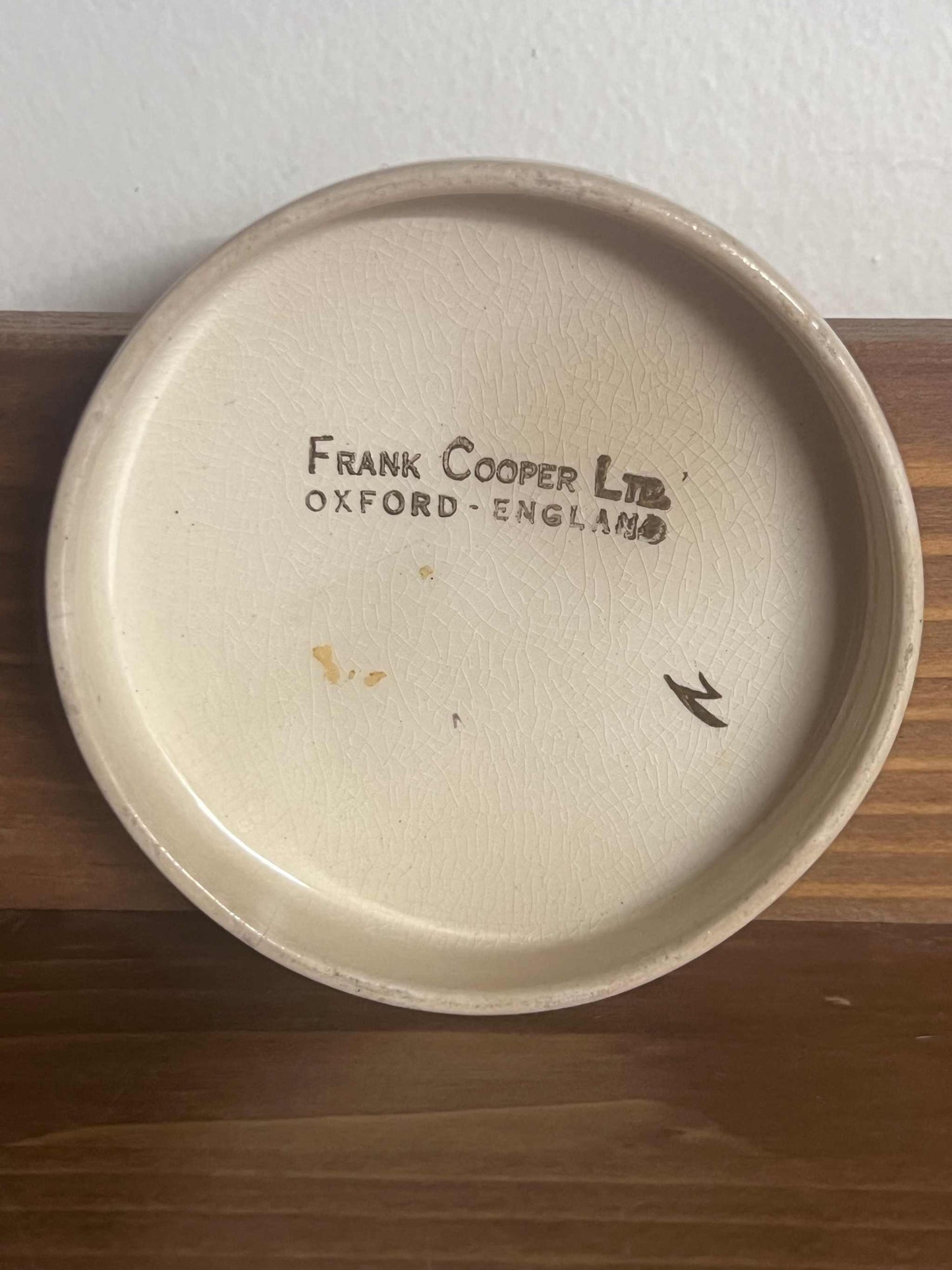 Frank Cooper Staffordshire Porcelain Tea Jar English with lid. This piece is in good vintage condition. Very well cared for and ready to be loved again