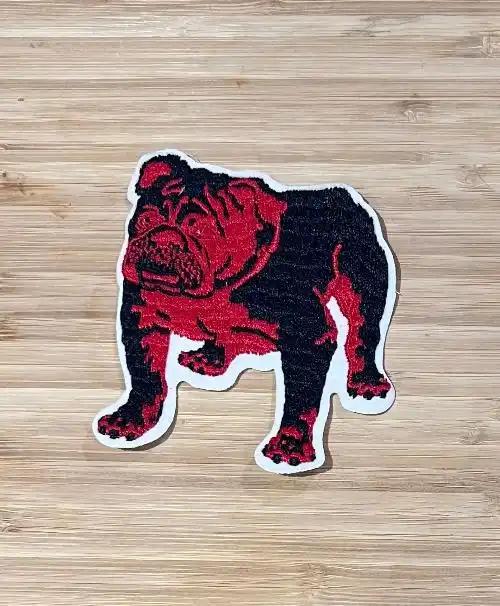 Bulldog Die Cut Vintage Patch Dog Animals Canine Excellent Stitching NOS Item measures approximately 4.5 inches x 4 inches, detailed stitching