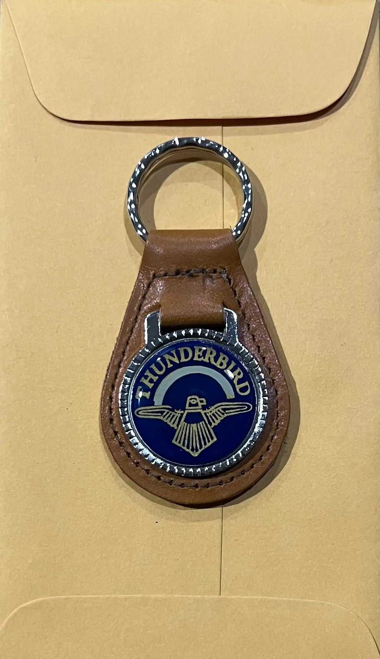 Ford Thunderbird Top Grain Tan Leather Vintage Key Fob NOS Accessories EXC Relic has been store safely away for decades and will be a great addition to your classic