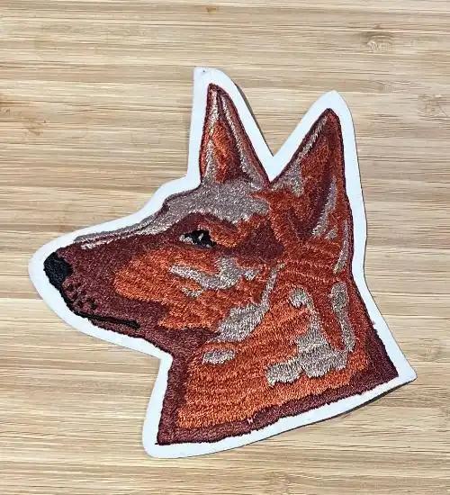 Brown Thai Ridgeback Dog Head Shot Vintage Patch Animals EXC Stitching Item measures approximately 4 inches x 4 inches, detailed stitching and in excellent condition