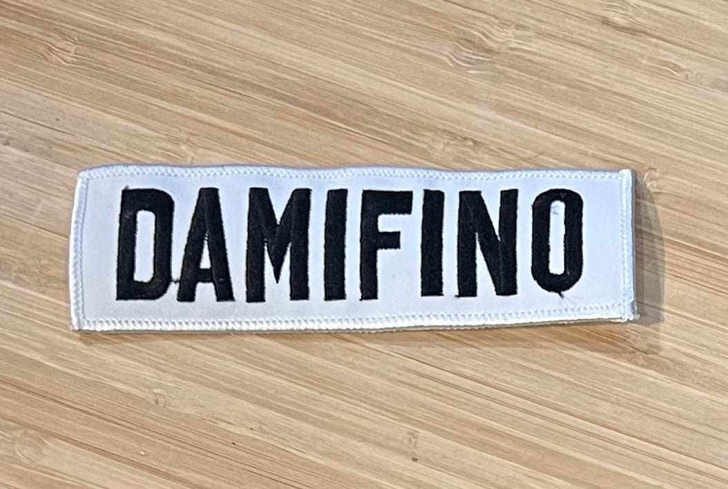 DAMIFINO Acronym Dam If I No Vintage Fun Patch NOS Eclectic EXC Condition Relic has been store safely away for decades and measures approximately 1.5 inches x 5 inch