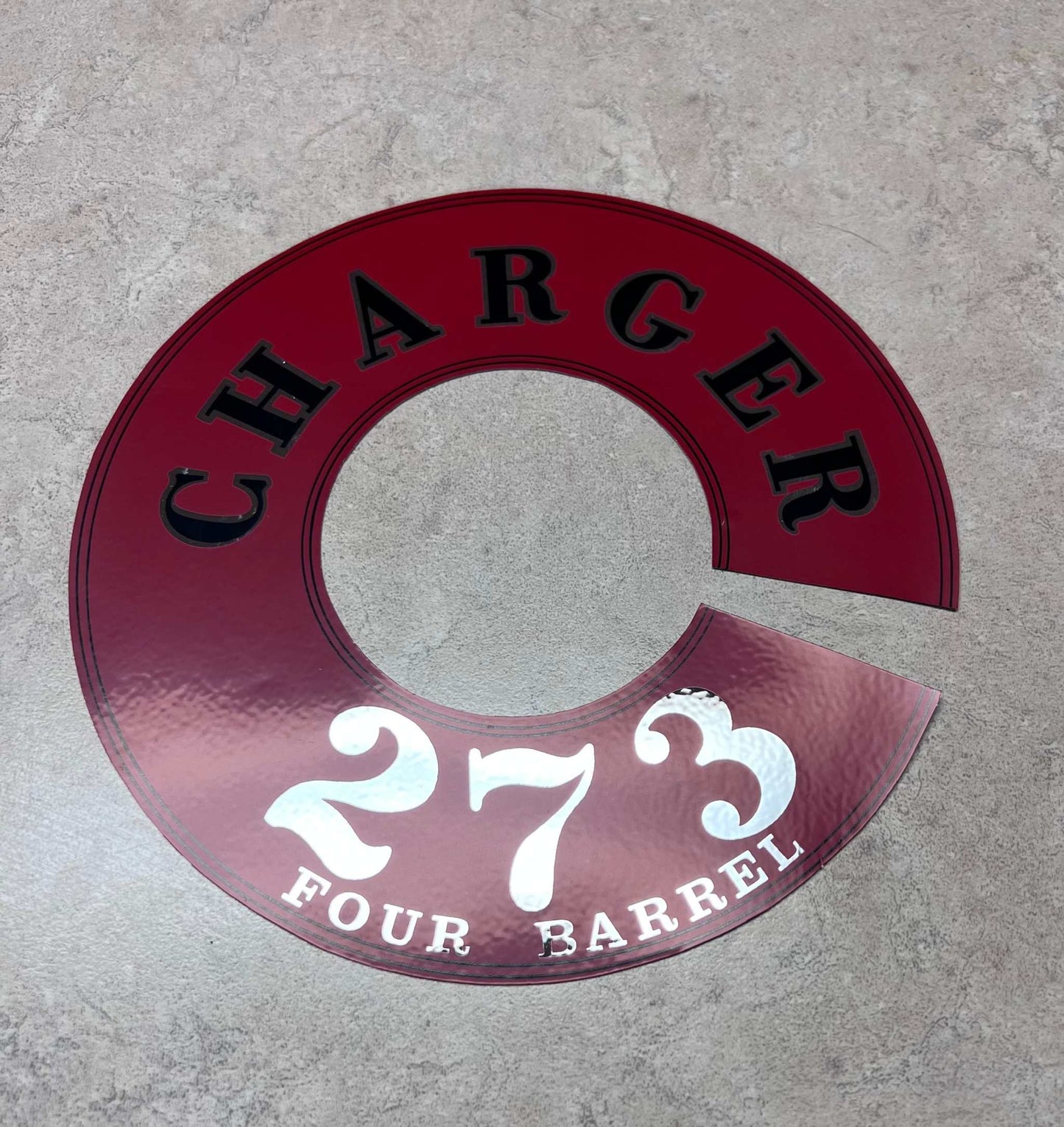 Dodge 1964-67 Dart Charger 273 4V Air Cleaner Decal Restoration NOS EXC Relic has been safely stored away for decades and measures approximately 6 inch circle