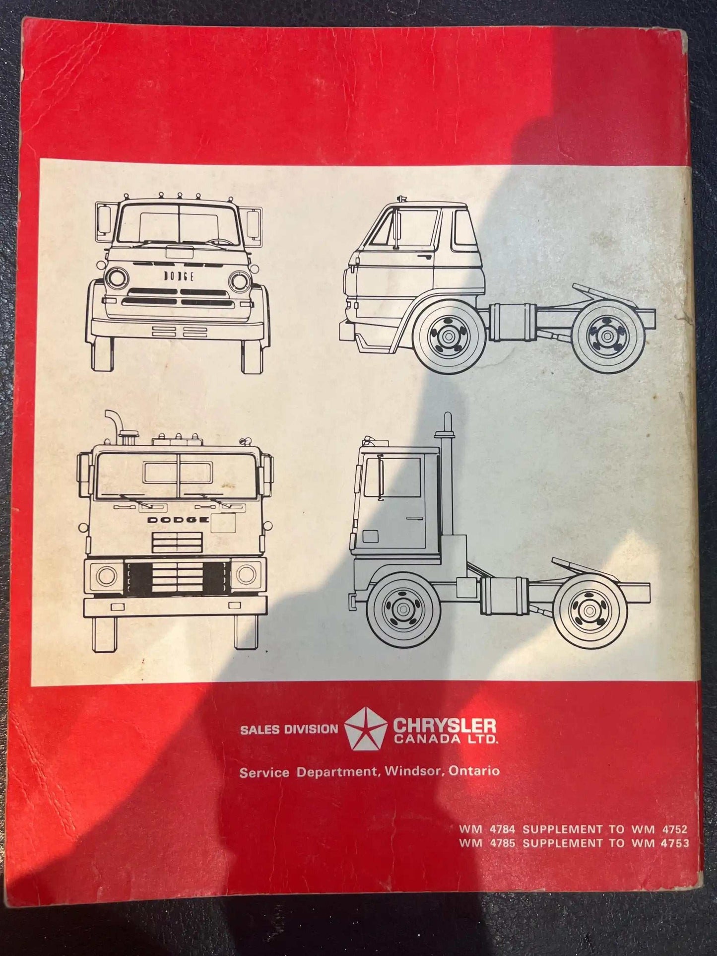 Dodge Fargo Trucks Vintage Service Manual Supplement All Models 1967 Relic has been stored away safely for decades and for serial numbers of last 5 digits 10001 or