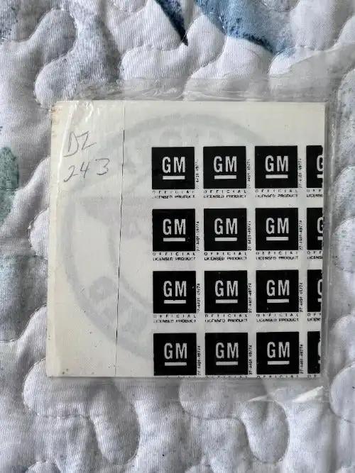 Pontiac Factory Engineered Parts Old Indian Head Logo Decal EXC Condition Relic has been safely stored away for decades and measures approx 3.5 inch square Crest