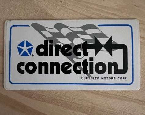 Direct Connection 1960s thru 1980s Logo Decal Pentastar Cross Flag EXC NOS Condition Relic has been safely stored away for decades and measures approx 3 x 1.5 inches