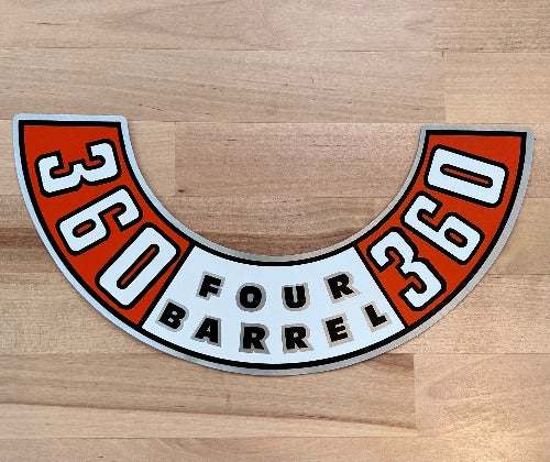 360 Four Barrel Decal