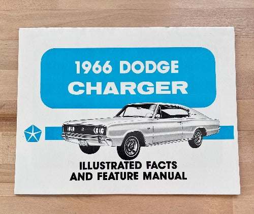 1966 Dodge Charger Brochure Illustrated Facts and Features Manual. The Relic has tons of info for your Dodge Charger and what a classic she is. Great NOS addition