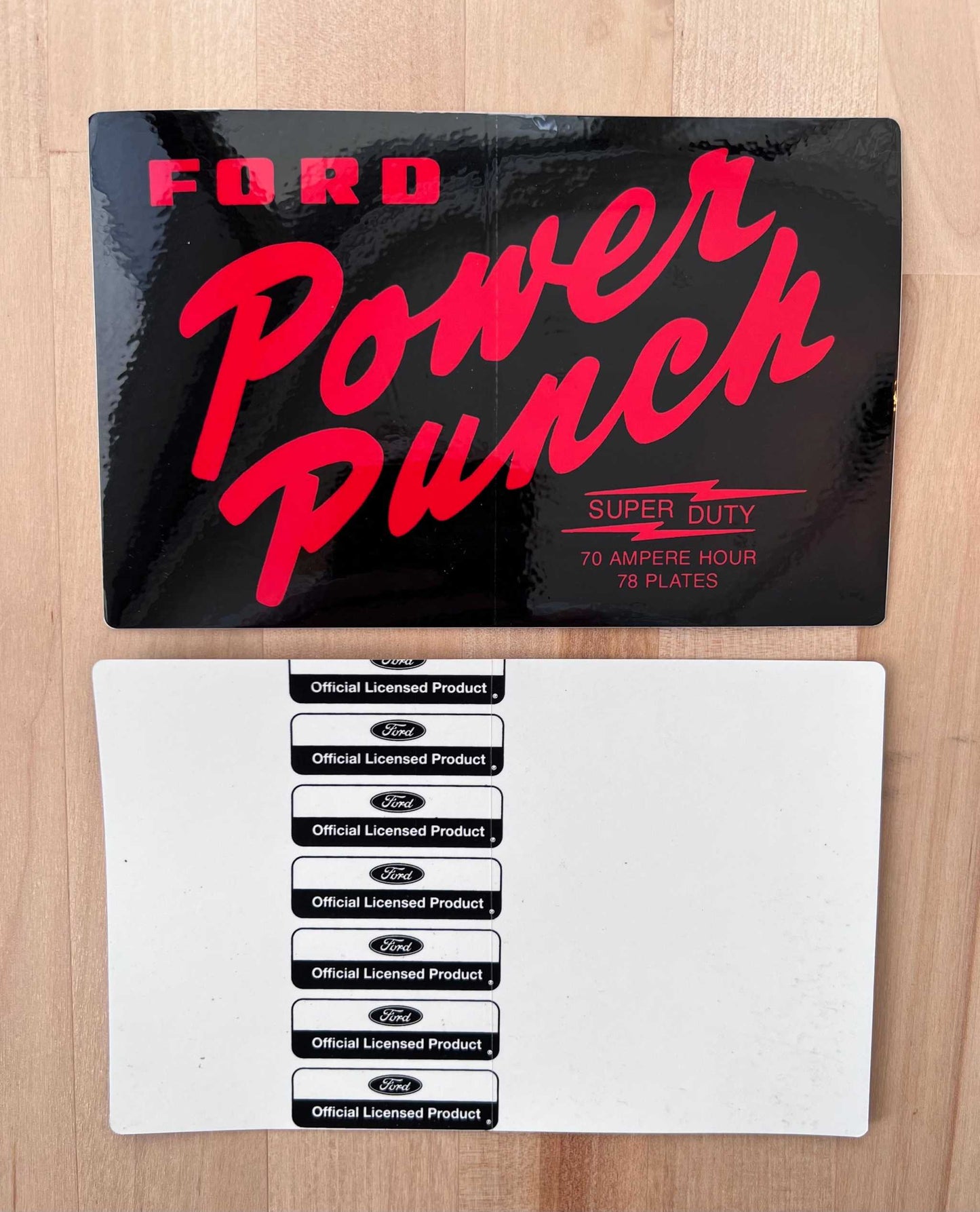 Ford Power Punch Battery Decal
