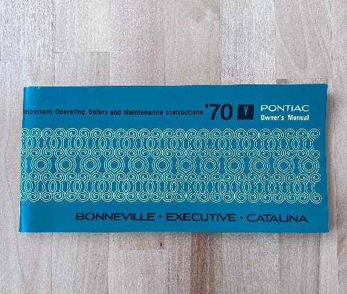 1970 Pontiac Owners Manual